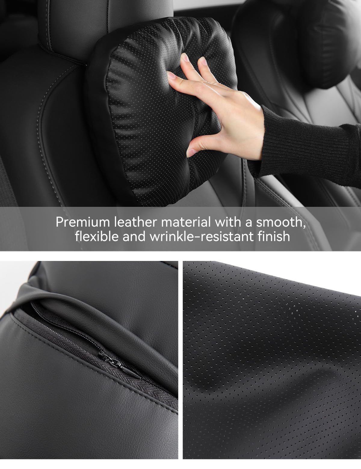 Amazon.co.jp: TPARTS レザーヘッドレストネックピロー TeslaモデルY/X